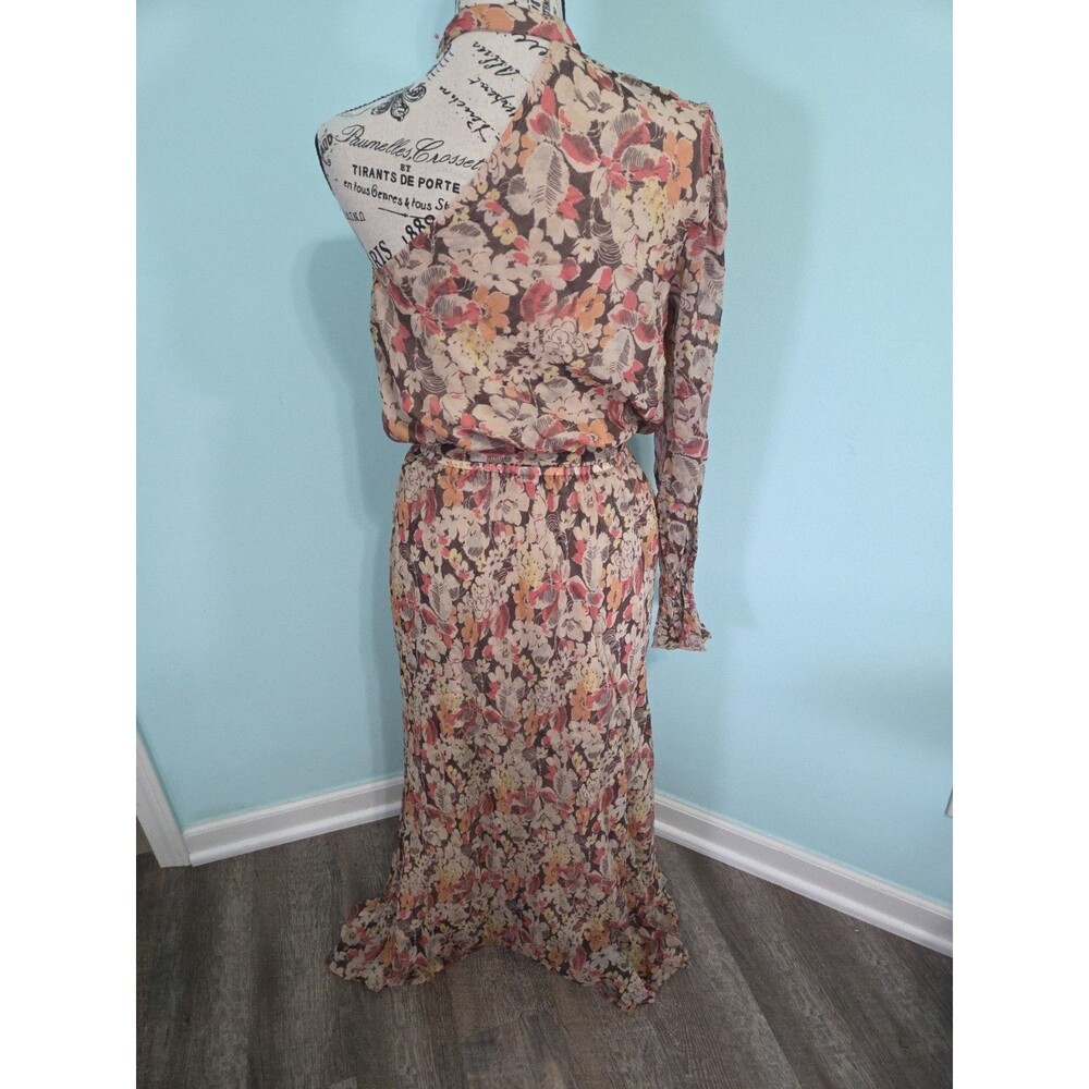 Polo Ralph Lauren One Shoulder Micele Maxi Floral Print Dress 6